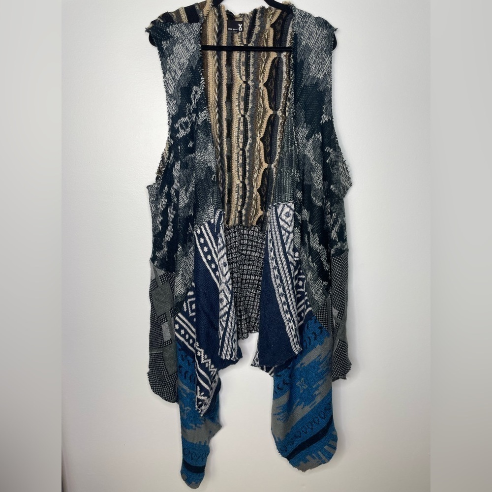Urban Renewal vintage mix media fabric cardigan